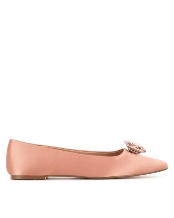 Balerini dama,  textil, roz