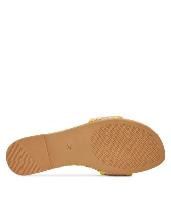 Papuci  galbeni, piele ecologica, model BP6097-5