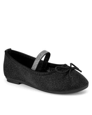 Balerini copii,  fete, negru, tesatura textil