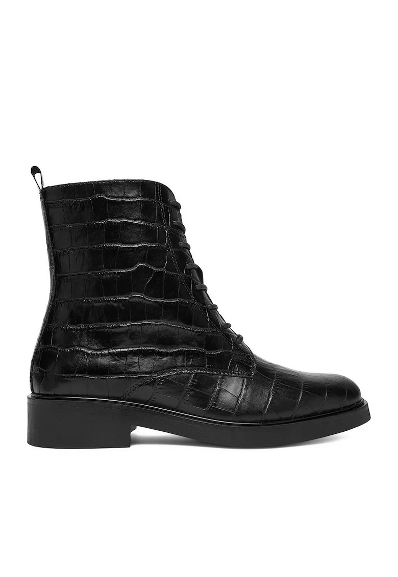 Ghete dama  C-ADELE-25217, piele naturala, negru, Negru
