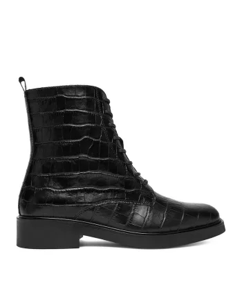 Ghete dama  C-ADELE-25217, piele naturala, negru, Negru