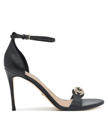 Sandale dama,  FLTKAB LEA03, piele naturala, negru