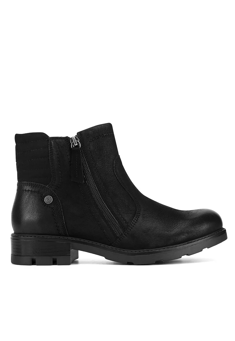 Botine dama  piele naturala, Negru