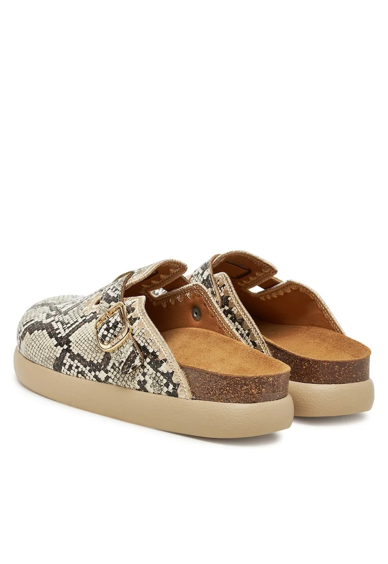 Saboti dama,  model Noelle Chunky, piele ecologica, Off White