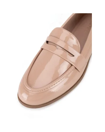 Mocasini dama,  bej, tesatura