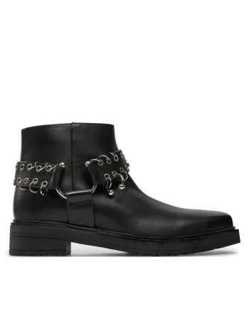 Botine dama  piele naturala, Negru