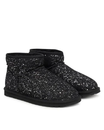 Saboti dama,  piele naturala, negru,