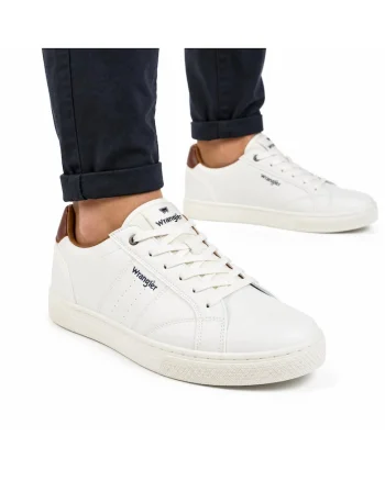Pantofi sport barbati  RITCHY MEN LOW, alb, sintetic,