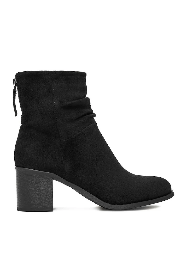Botine dama,  model Jenny, negru, textil