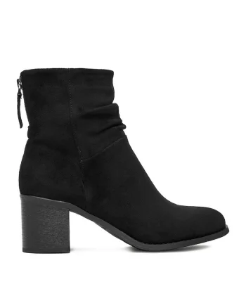 Botine dama,  model Jenny, negru, textil