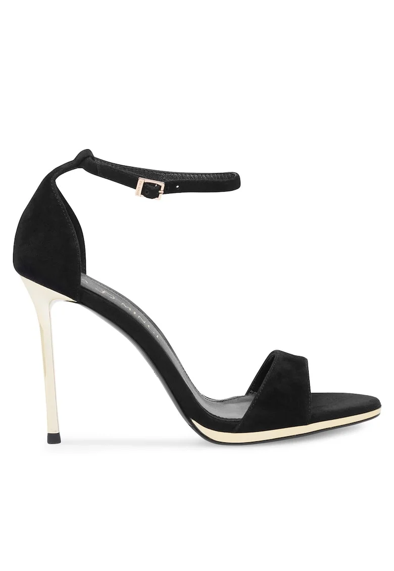Sandale dama,  model piele naturala, negru, Negru