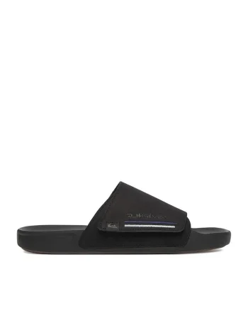 Slapi barbati  negru, piele naturala, model RAPID-02