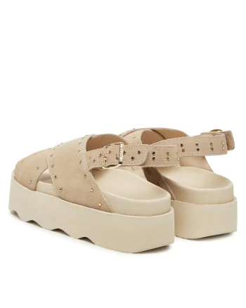 Sandale dama  Chantal, piele naturala, bej