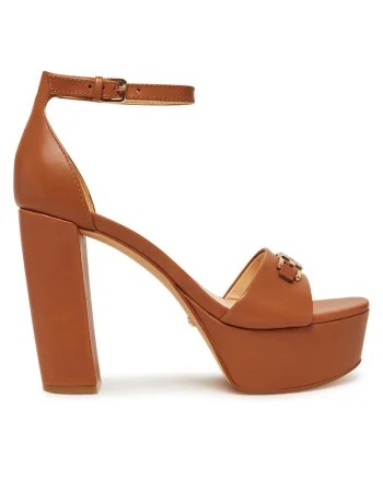 Sandale dama  piele naturala, model FLJSET LEA03, Maro