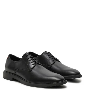 Pantofi barbati  Black Gryff Derb, piele naturala, culoare neagra,