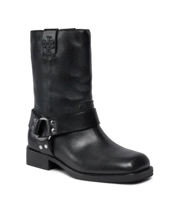 Botine dama 006 153058,  Piele naturala, Negru