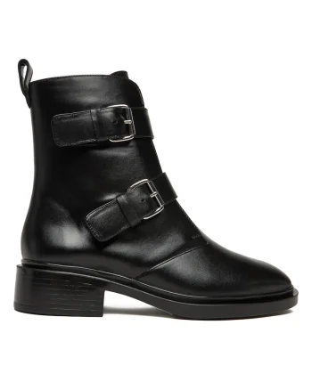 Ghete dama  Anya, piele naturala, negru