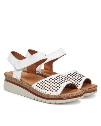 Sandale dama  Weiss 03, piele naturala, alb