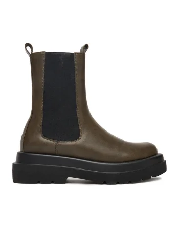 Ghete dama  model 7223-1-OLIVE, sintetic, negru verde,