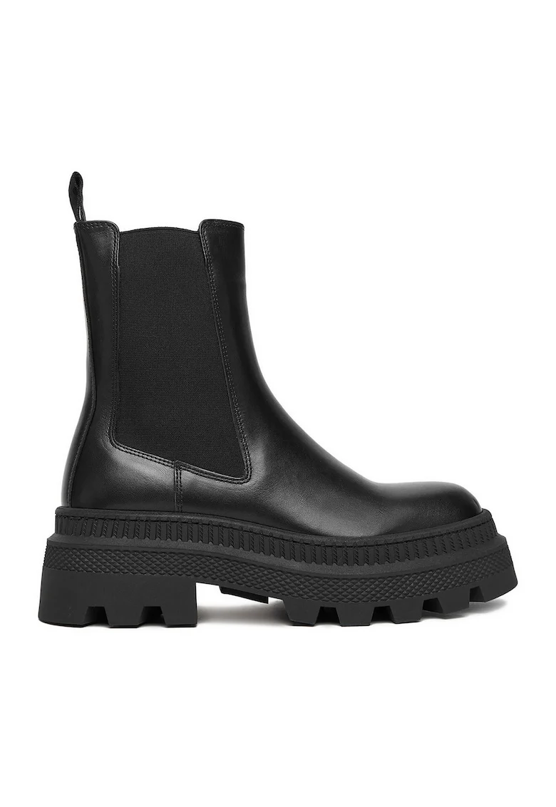 Botine dama,  C-BIRDIE-40804, piele naturala, negru,