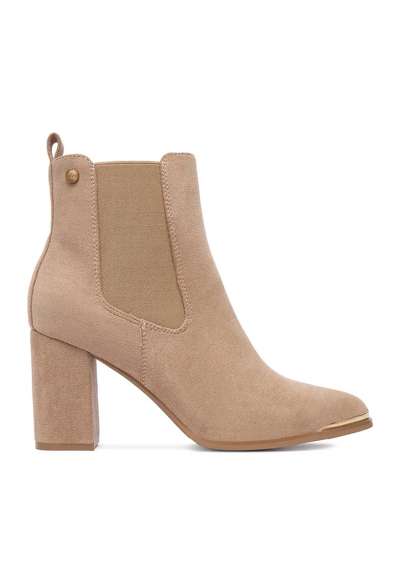Botine dama HX22069A-3,  Textil, Bej