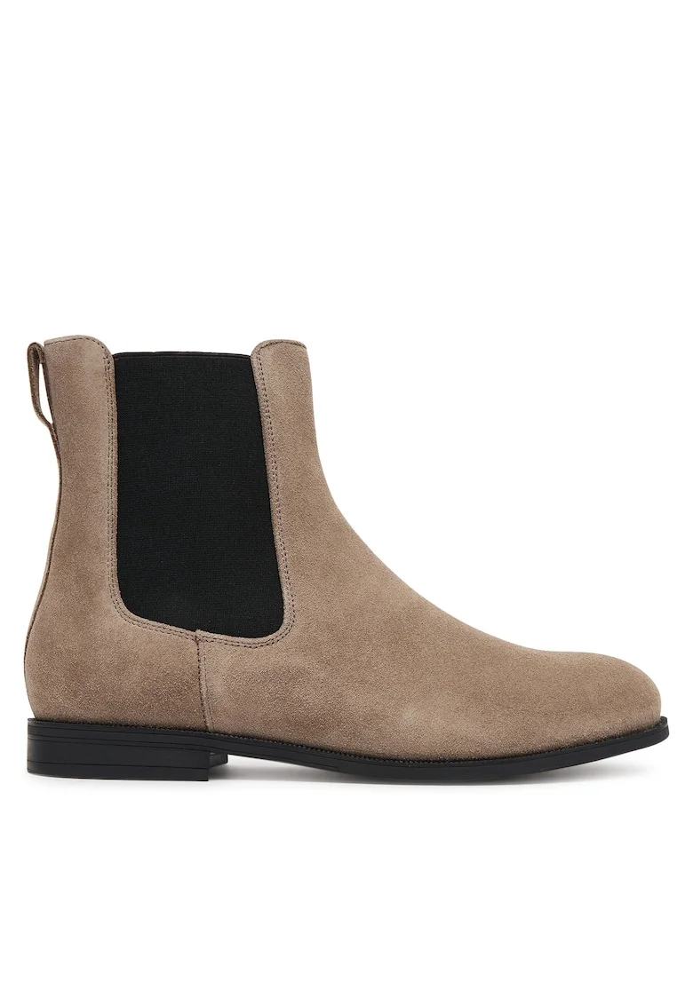 Ghete dama  model Open, piele naturala, maro