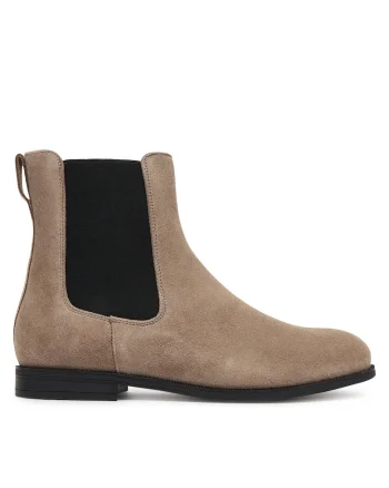 Ghete dama  model Open, piele naturala, maro