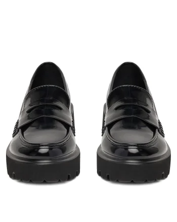 Mocasini dama  piele ecologica, Negru