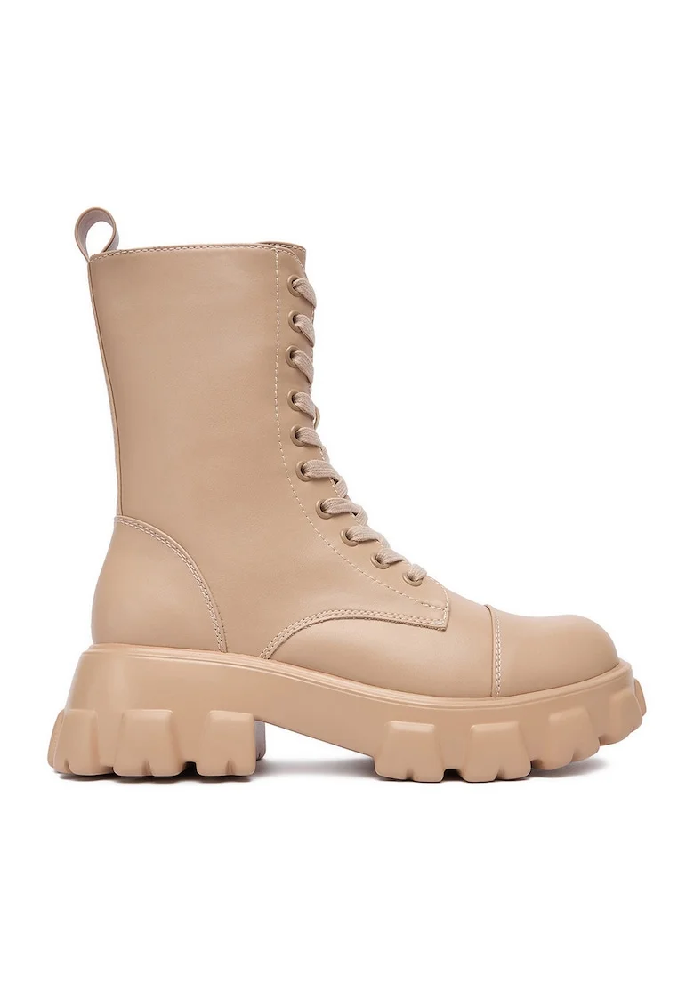 Botine dama 1709-1,  Textil, Bej