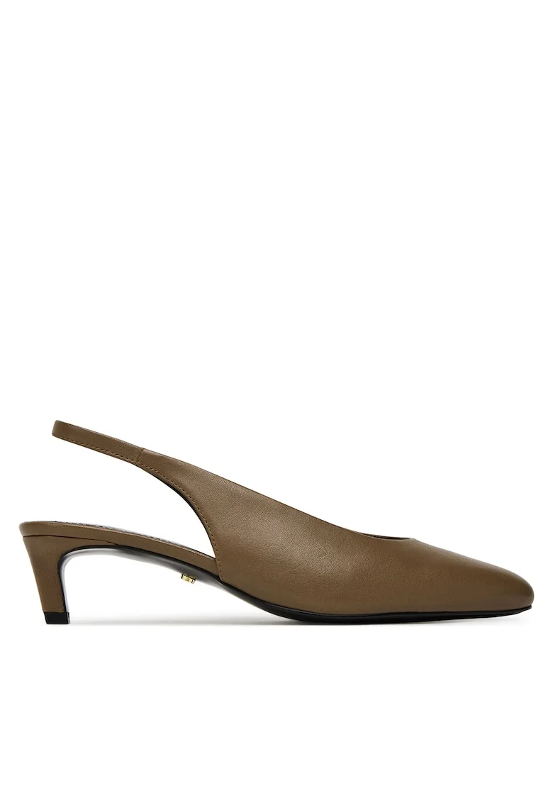 Sandale dama,  LILY-118324, piele naturala, toc, maro