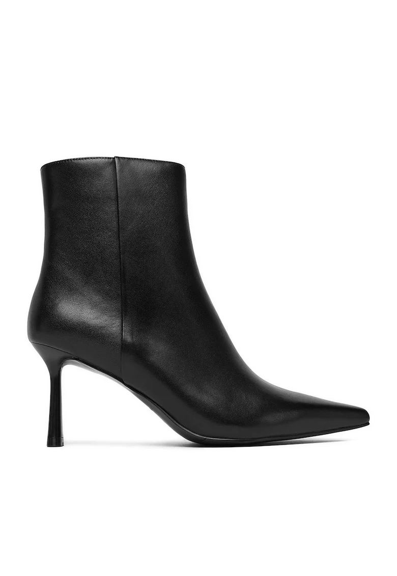 Botine dama  piele naturala, Negru