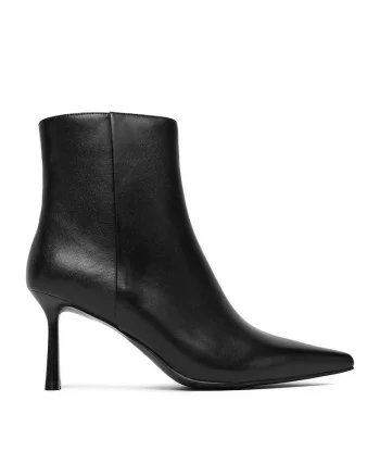 Botine dama  piele naturala, Negru