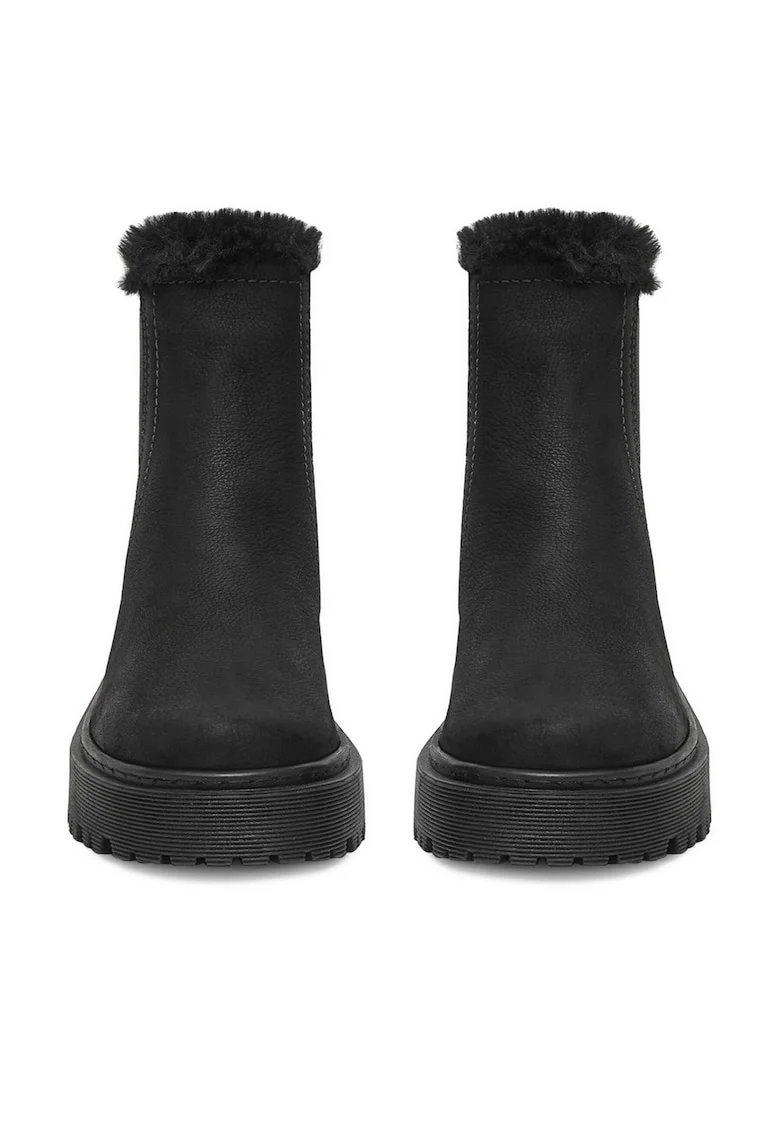 Botine elegante din piele naturala pentru femei, Negru