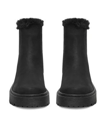 Botine elegante din piele naturala pentru femei, Negru