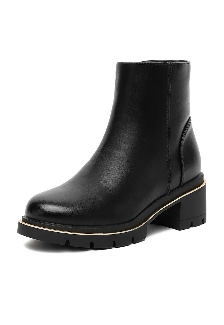 Botine dama CEO-HY58957-2A,  Negru, Textil