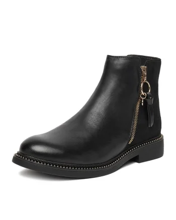 Botine dama CEO-RST-56007-13,  Piele naturala, Negru