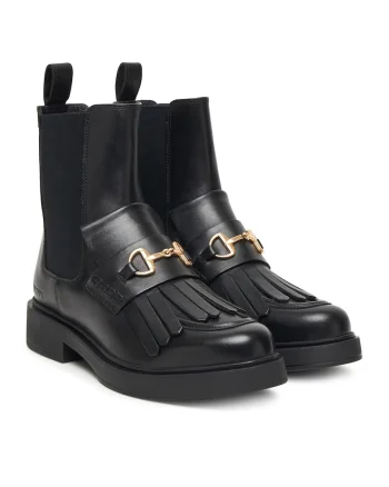 Botine dama,  piele naturala, negru 4140008311