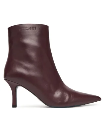 Botine dama M536 8Y0130 L166,  Piele naturala, Rosu,