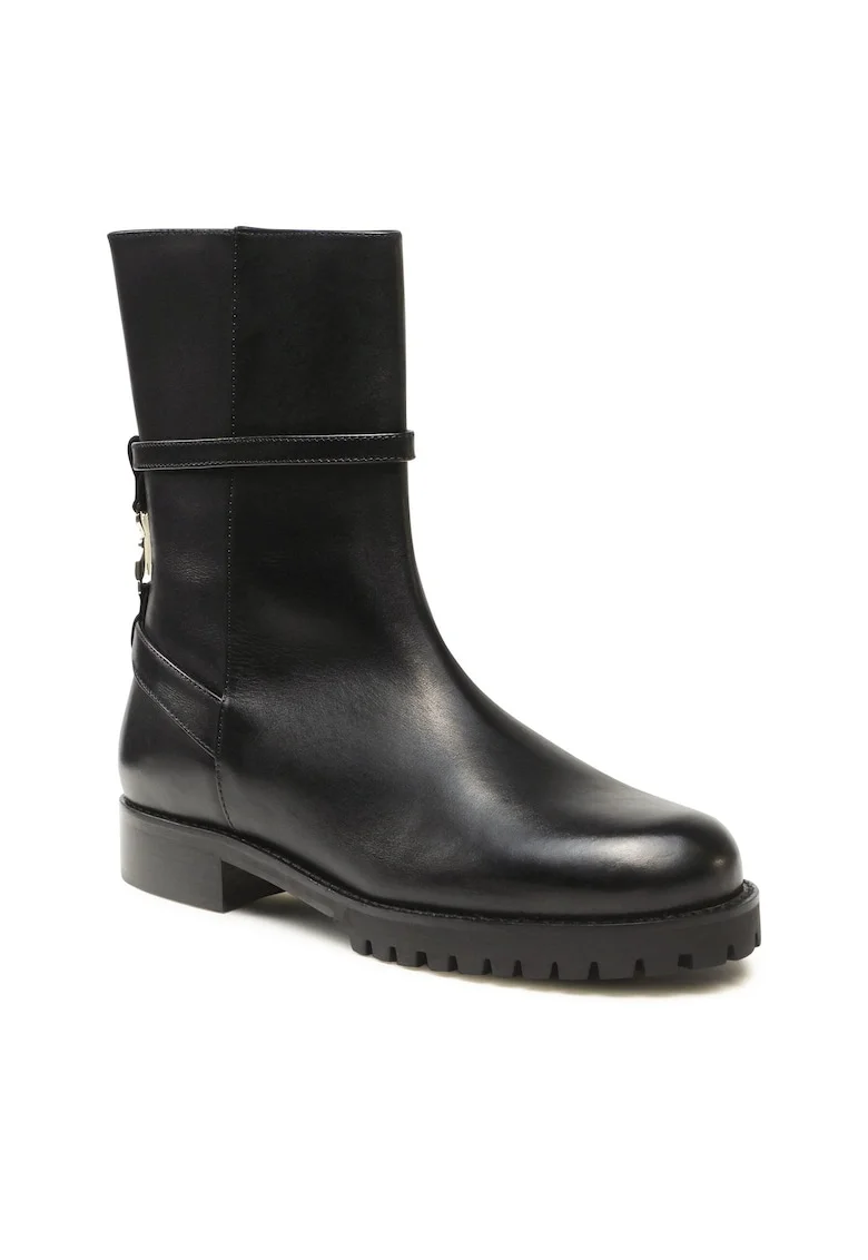 Botine dama 8Y0050/L078-K103,  Piele naturala, Negru,