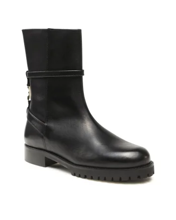 Botine dama 8Y0050/L078-K103,  Piele naturala, Negru,