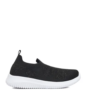 Pantofi copii,  fete, negru, material textil