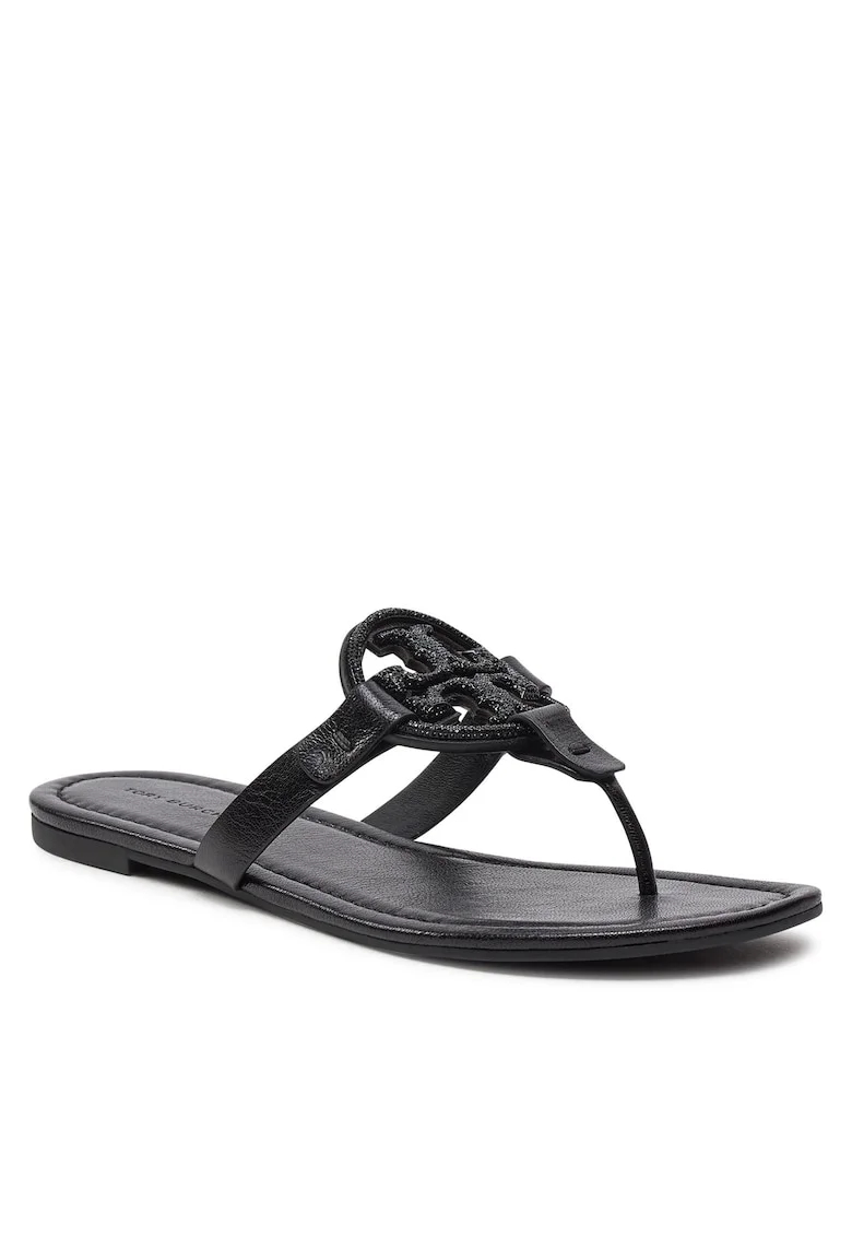 Slapi dama  piele naturala, negru