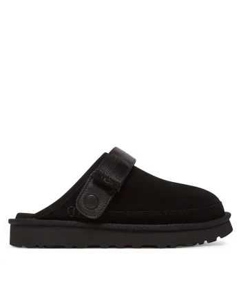 Papuci barbati  Goldencoast Clog, piele naturala, negru