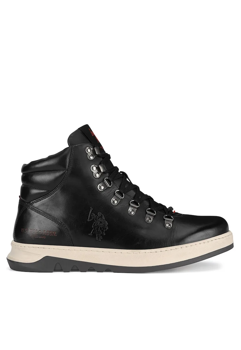 Ghete barbati,  RANGER001M/DL1, piele naturala, negru