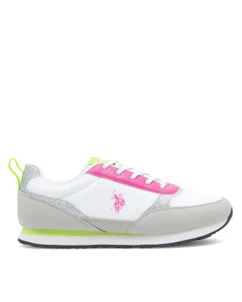 Tenisi unisex U.S. Polo Assn, alb, colorat, textil