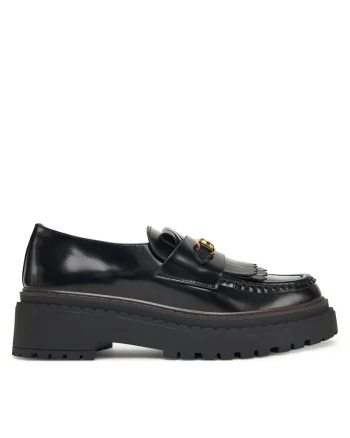 Mocasini dama  Perry, piele naturala, negru, Negru