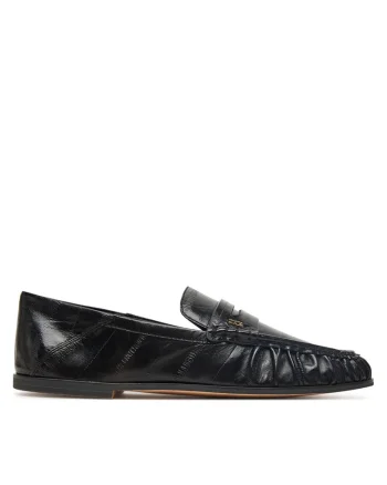 Mocasini dama  piele naturala, negru, Negru