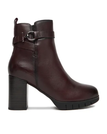 Botine dama  Dalila, piele naturala, visiniu, Visiniu
