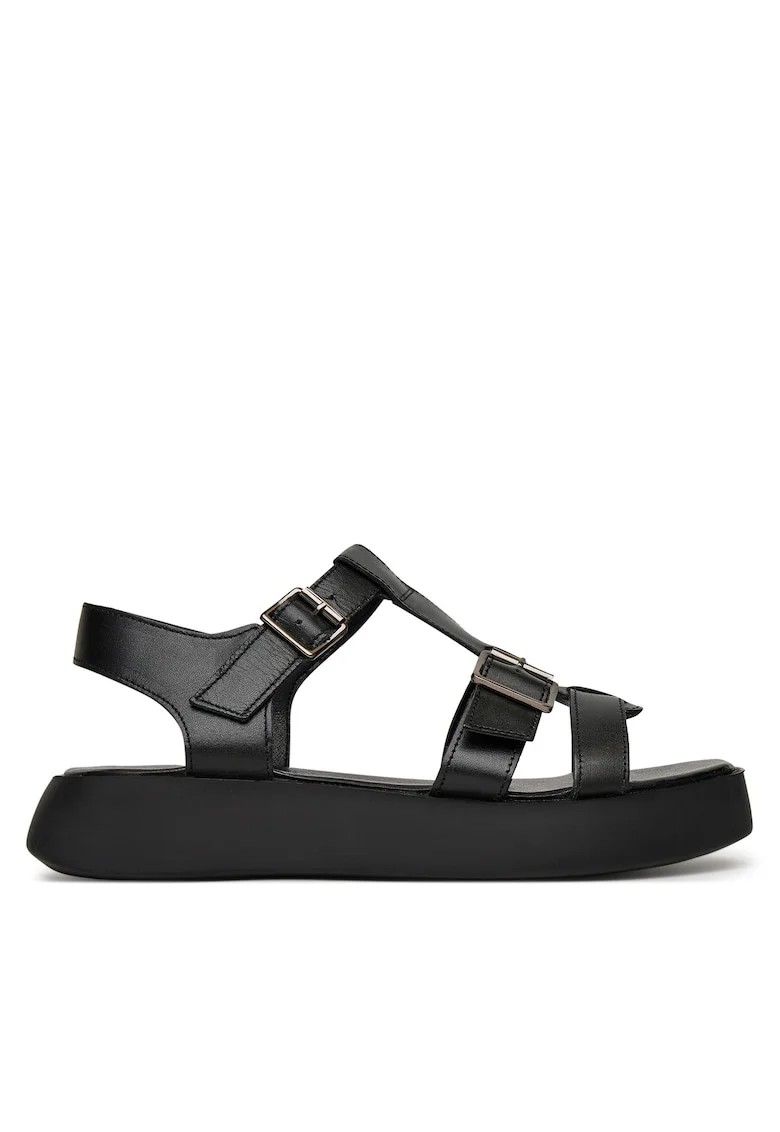 Sandale dama,  WI23-KEANY-01, piele naturala, negru