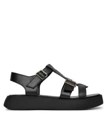 Sandale dama,  WI23-KEANY-01, piele naturala, negru